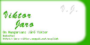 viktor jaro business card